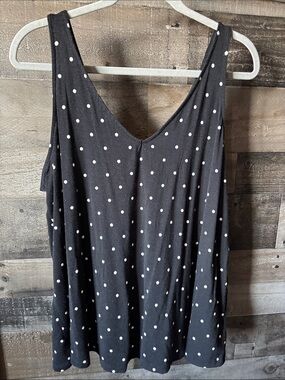 torrid Black Polka Dot Tank Top